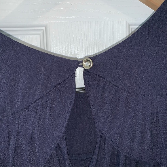 Anthropologie Maeve Navy off the shoulder top 2 - Picture 11 of 12